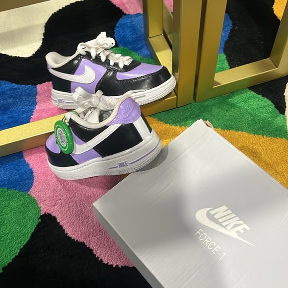 Brand new shoes for kids custom made purple and lilac size 9c - Picture 3 of 9